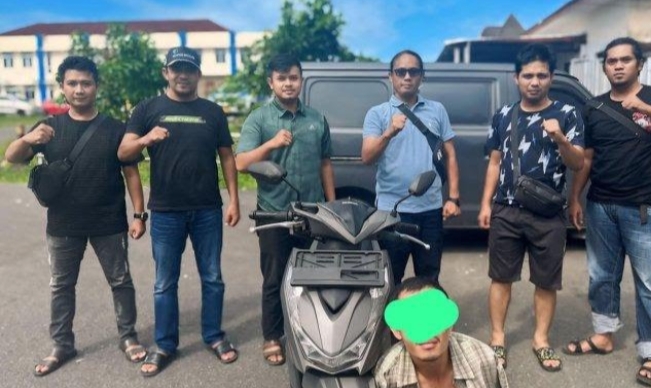 Pria Asal Palembang Diringkus di Kota Pangkalpinang Setelah Curi Motor Jemaah Masjid