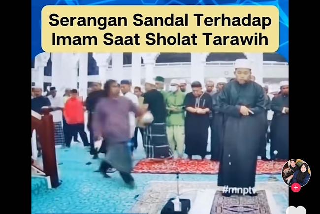 Waduh! Imam Masjid Diserang Makmum, Netizen Sebut Mungkin Orang Dalam Gangguan Iman, Maksudnya ODGJ Kale?