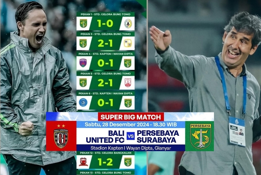 Live Indosiar Besok, Bali United Perlu Ekstra Waspada Jamu Persebaya di Akhir Putaran Pertama BRI Liga 1 2024