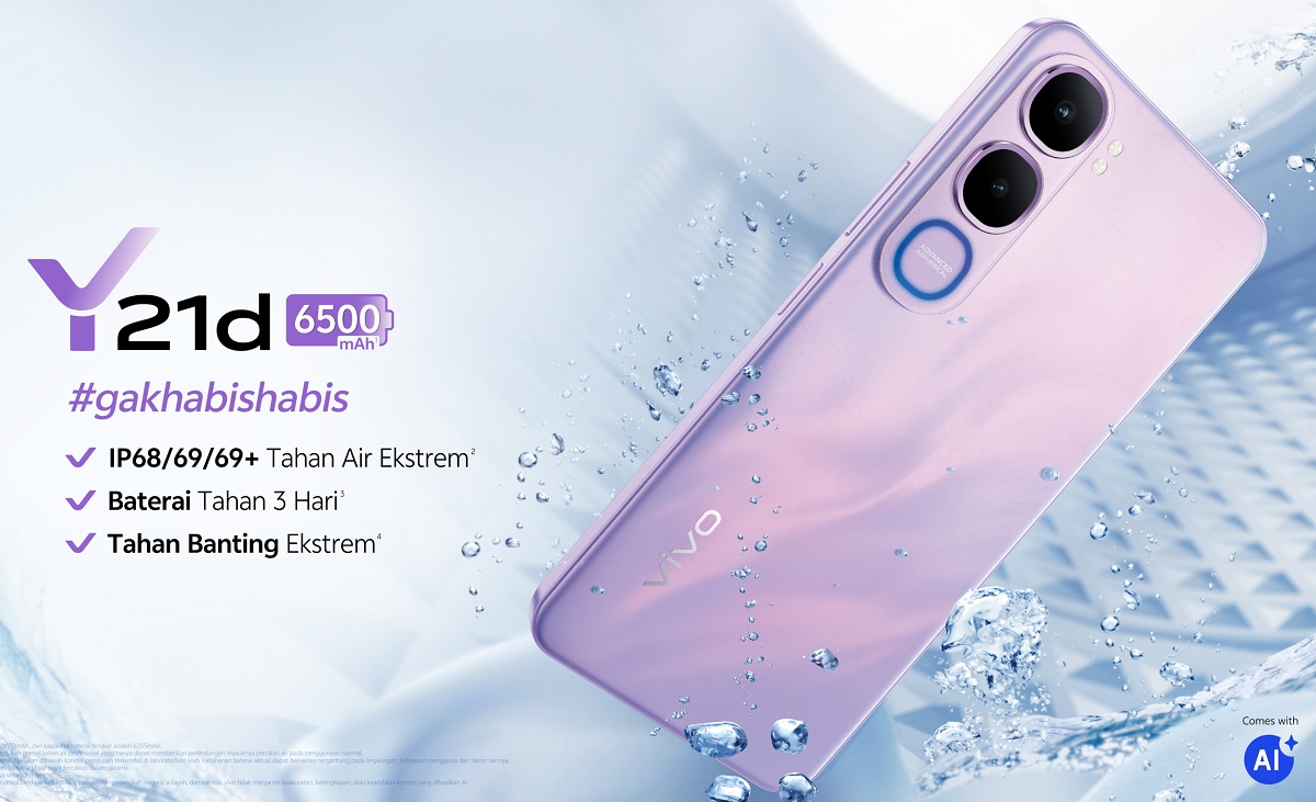 vivo Y21d Dibekali Baterai 6.500mAh Bisa Tahan 3 Hari, Punya Ketahanan Sekelas Militer