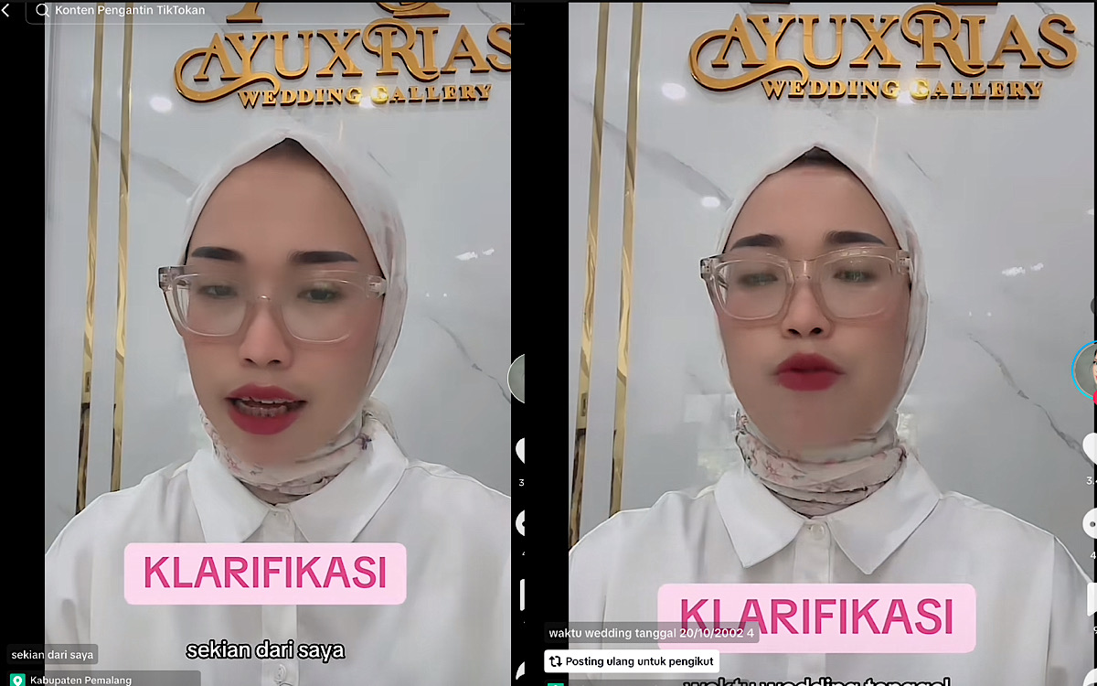 Diviralkan, Pengantin Wanita Belum Bayar Sisa Jasa Wedding, Pihak MUA Malah Kasih Klarifikasi dan Minta Maaf