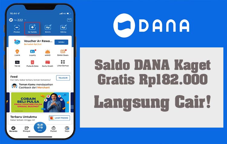 Saldo DANA Kaget Gratis Rp182.000 Langsung Cair Masuk ke Nomor Ponsel Aktif, Mau?