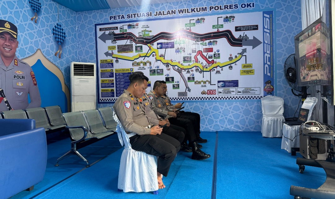 Antisipasi Puncak Mudik, Kapolres OKI Ikuti Arahan Polda Sumsel di Pos Yan Kayuagung
