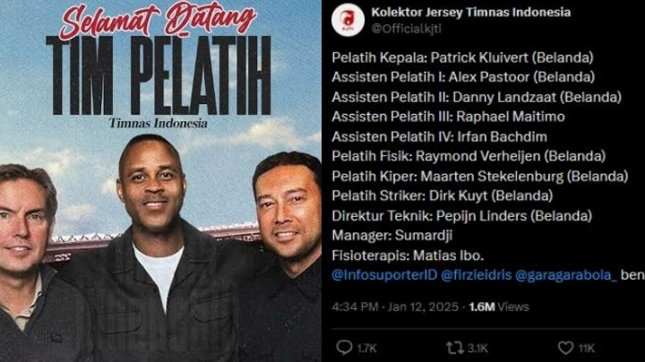 Bocoran Susunan Kepelatihan Timnas di Bawah Kepemimpinan Patrick Kluivert, Pelatih Lokal Tak Masuk Daftar?