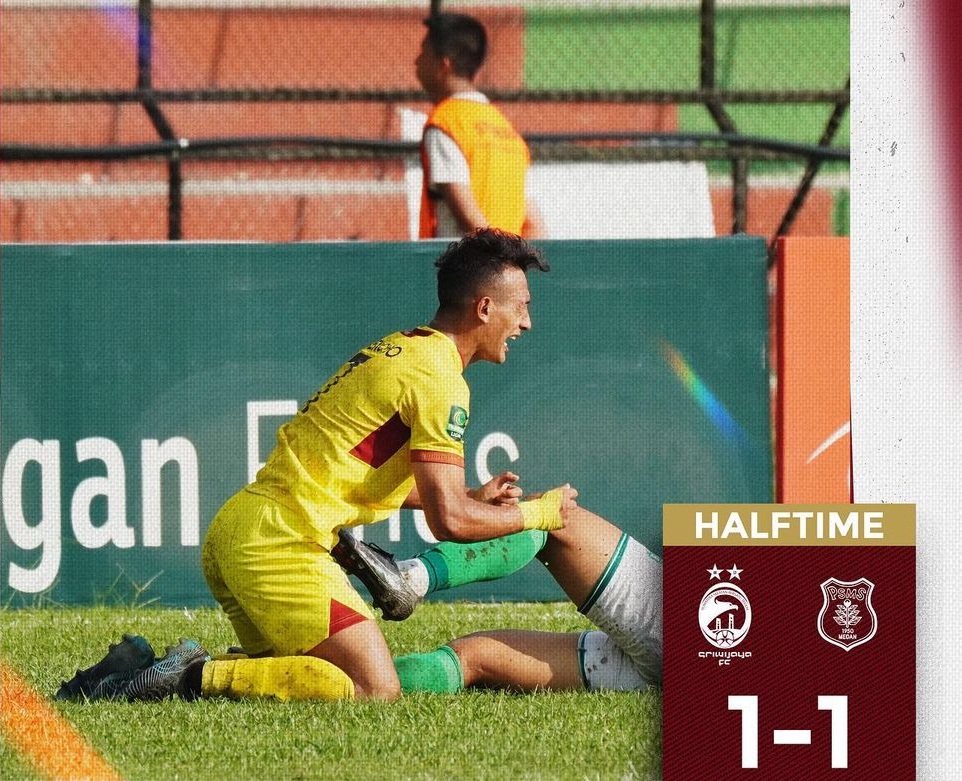  Hasil Liga 2: PSMS Medan vs Sriwijaya FC, Babak Pertama Sama Kuat Skor 1-1
