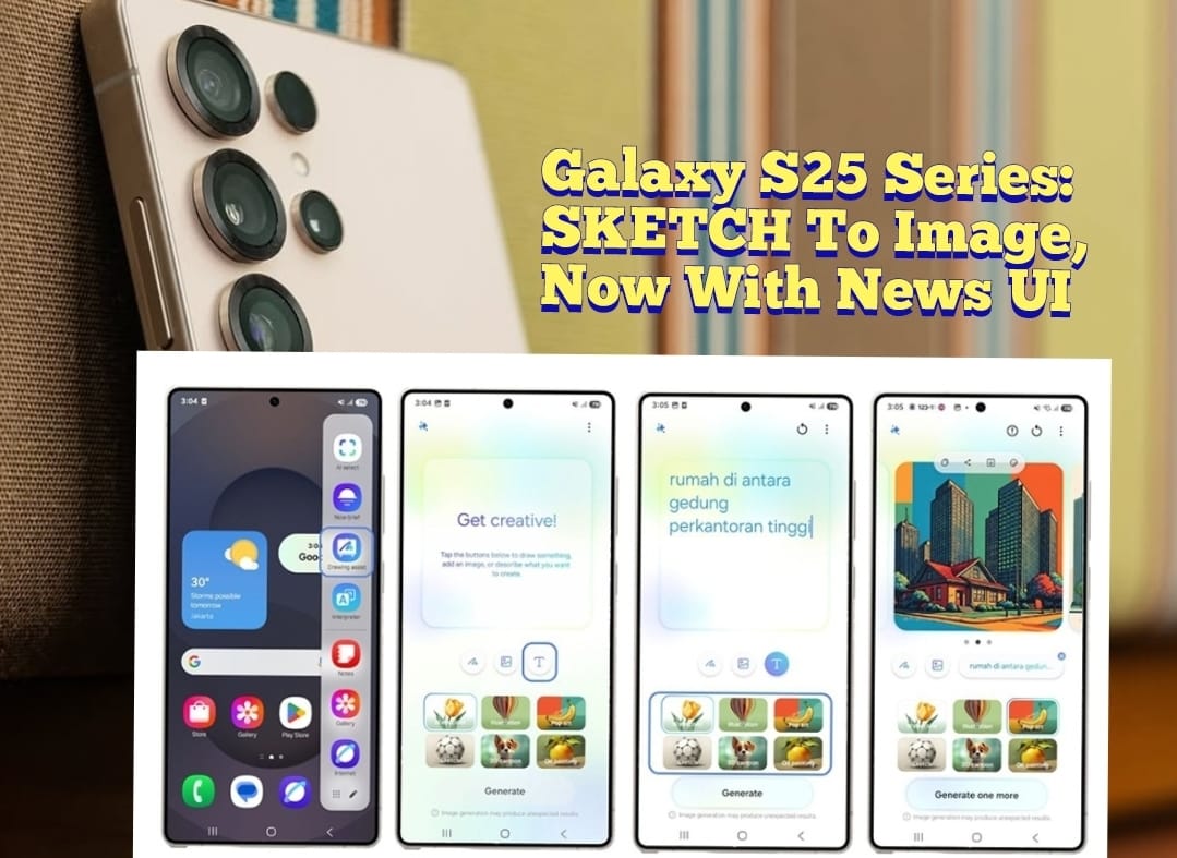 ANTI RIBET, Ubah Sketsa, Teks, dan Foto Jadi Gambar dengan Fitur Baru Galaxy S25 Series