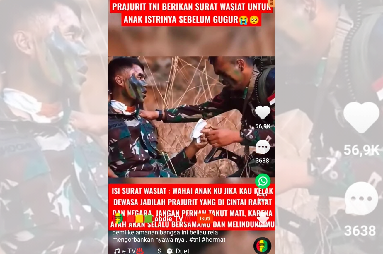 Sad Moment! Video Detik-Detik Prajurit TNI Terluka, Sebelum Gugur Berikan Surat Wasiat untuk Keluarga