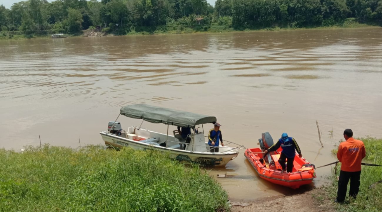 Perahu Getek yang Ditumpangi Oleng, Warga Betung Banyuasin Tenggelam di Perairan Sungai Musi Muba  