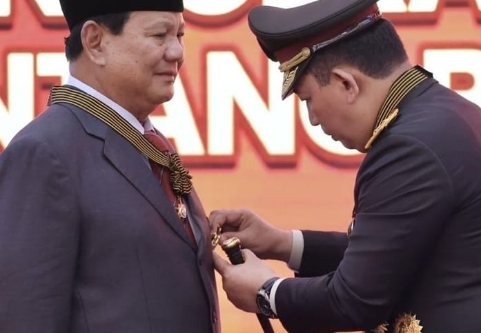 Ini Alasan Menteri Pertahanan Prabowo Subianto Terima Penghargaan Bintang Bhayangkara Utama