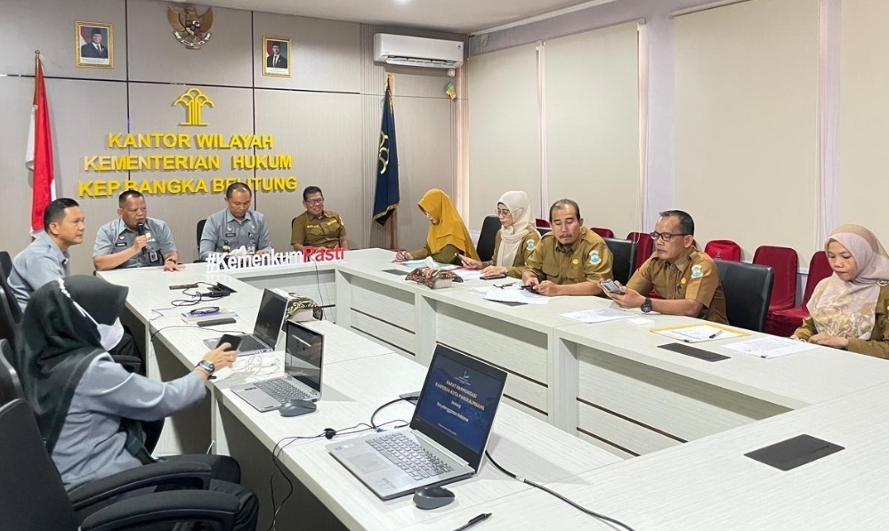 Ranperda Reklame Pangkalpinang Dibahas, Kanwil Kemenkum Babel Lakukan Harmonisasi