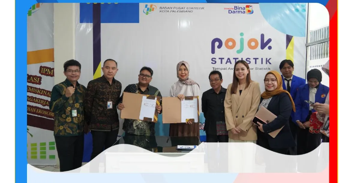 Buka Pojok Statistik, Rektor UBD Palembang Beri Edukasi Mahasiswa dan Akademisi