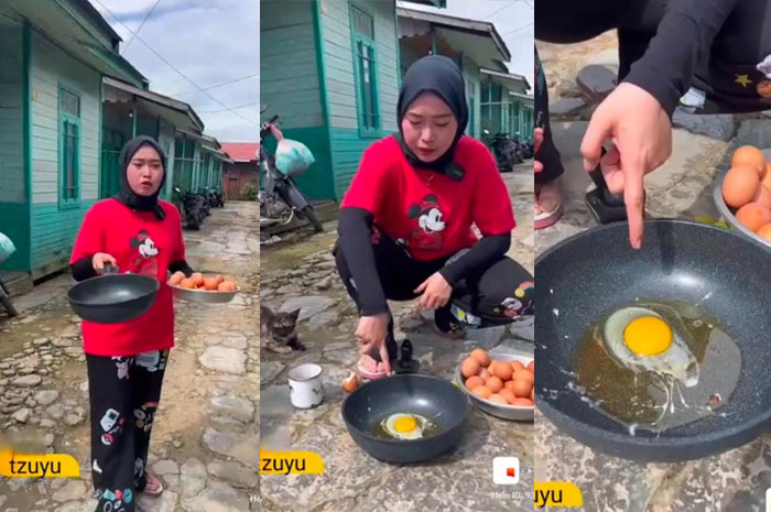 Wanita Ini Bagikan Tutorial Soal Telur Goreng Tanpa Kompor, Netizen Malah Hoax