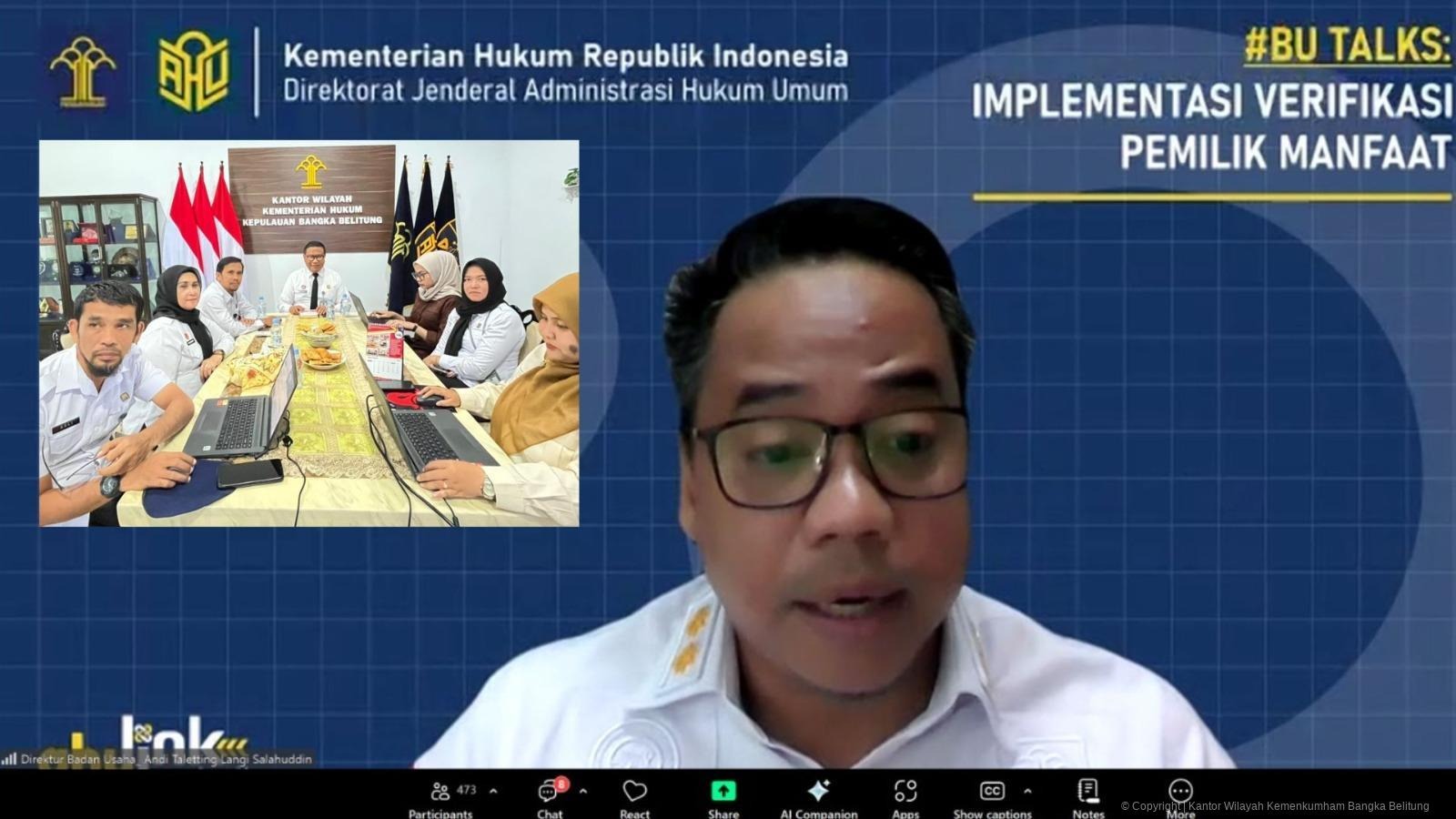 Kanwil Kemenkum Babel Dorong Transparansi Korporasi lewat Verifikasi Beneficial Ownership