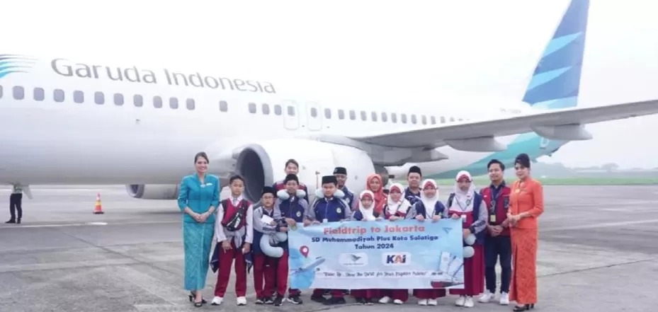 Viral! Anak SD Sewa Pesawat Garuda Indonesia untuk Study Tour ke Jakarta, Berapa Uang Patungannya Tuh!