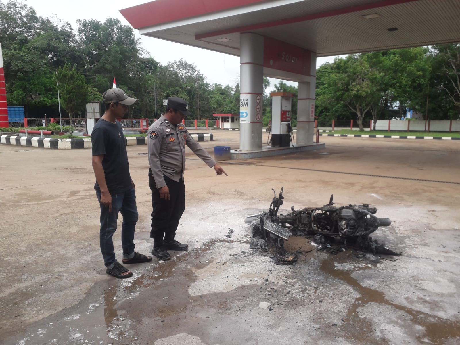 Sepeda Motor Terbakar di SPBU Pampangan OKI Usai Isi BBM, Ini Penyebabnya! 