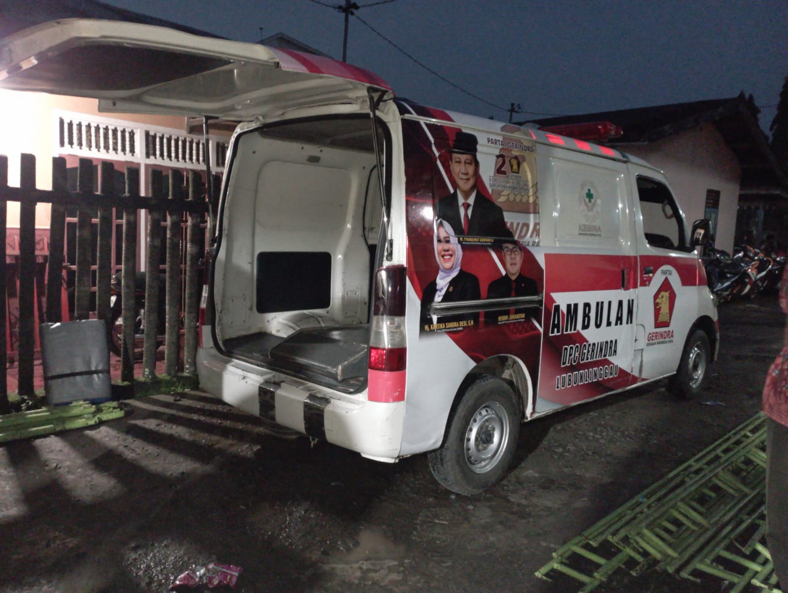 DPC Gerindra Lubuklinggau Sediakan Mobil Ambulans Gratis