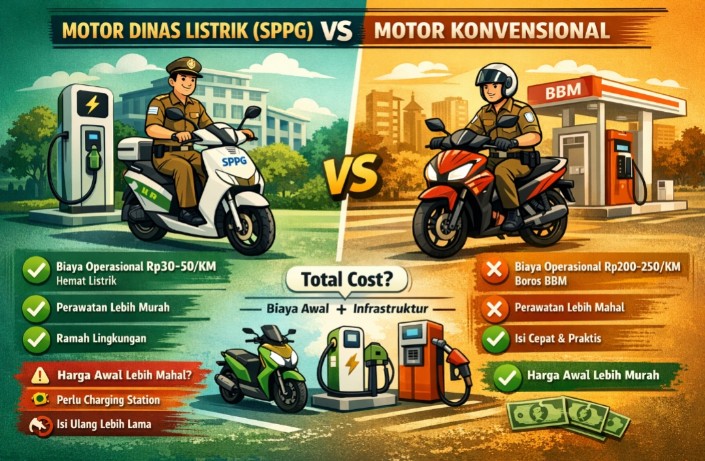 Motor Dinas Listrik Diklaim Lebih Hemat, Benarkah Lebih Murah dari Motor Konvensional? Ini Fakta Sebenarnya