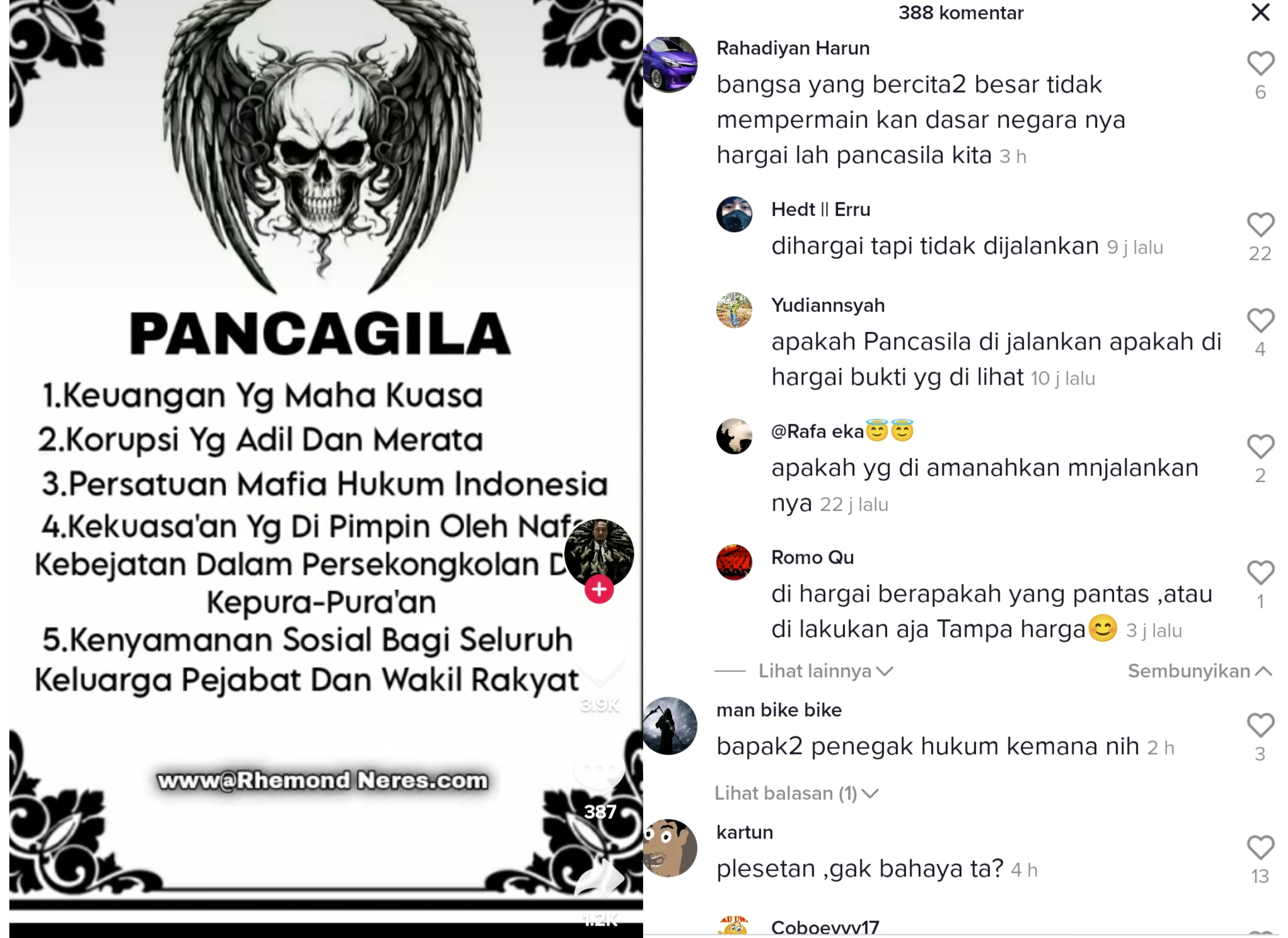 Heboh Akun Medsos Ini Plesetkan Pancasila Jadi Pancagila, Isi Lima Sila Bikin Ngelus Dada