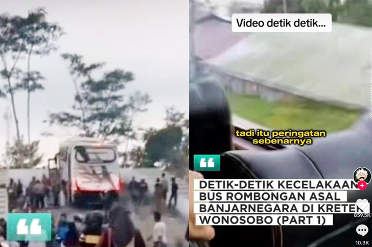 Mencekam, Video Detik-Detik Bus Alami Kecelakaan Terekam Video Amatir Penumpang