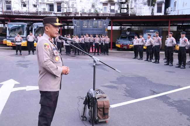 Wakapolda Sumsel Harapkan Personel Samapta Beri Rasa Aman kepada Peserta Fornas VI