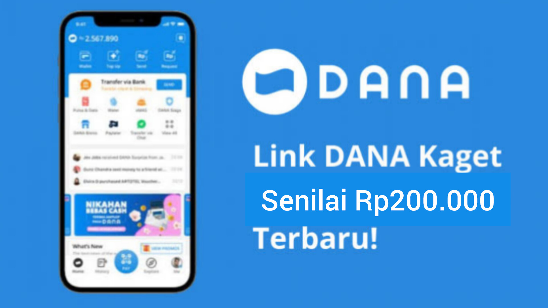 Spesial Hari Ini! Ada Saldo Gratis Senilai Rp200.000 Langsung Klik Link DANA Kaget Sekarang 