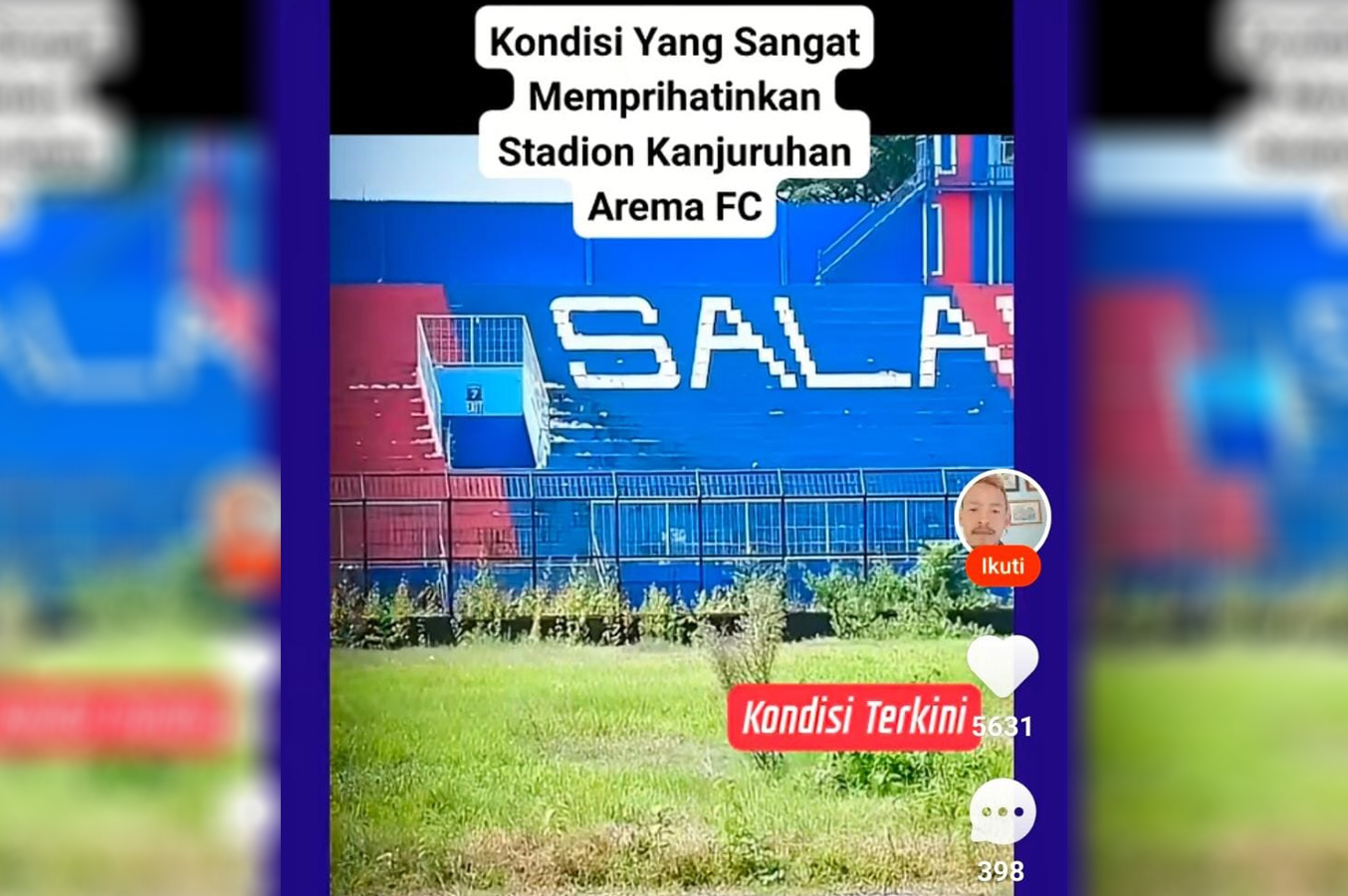 Bikin Merinding, Begini Kondisi Stadion Kanjuruhan Terekam Video Pascar Tragedi Maut