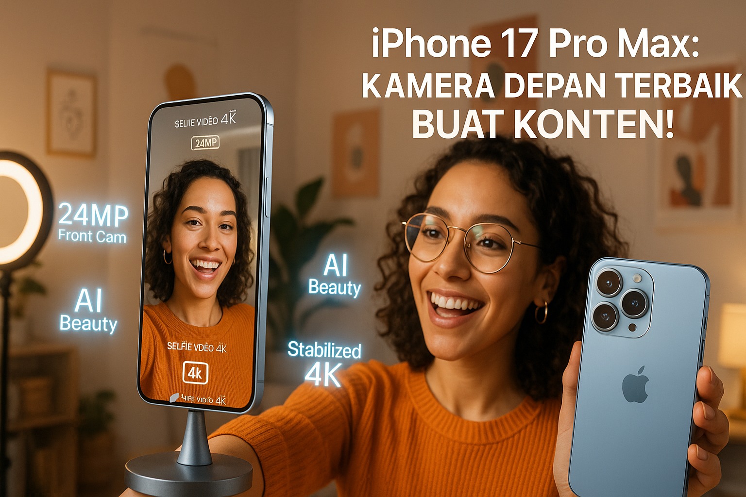 iPhone 17 Pro Max Siap Manjakan Tiktorkes dan Vlogger, Kamera Depan Kini 24MP