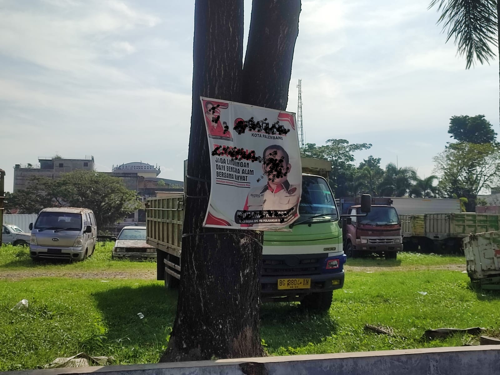 Walhi Sumsel Sayangkan Pemasangan Media Promosi di Pohon Pelindung