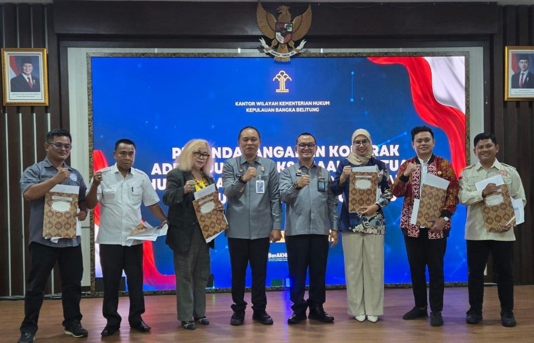 Kanwil Kemenkum Babel Teken Addendum Kontrak Bantuan Hukum 2026
