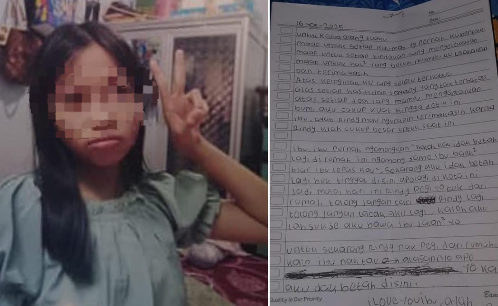 Viral di Medsos Pelajar di Palembang Kabur dari Rumah Tinggalkan Selembar Surat, Diduga Bersama Teman Pria