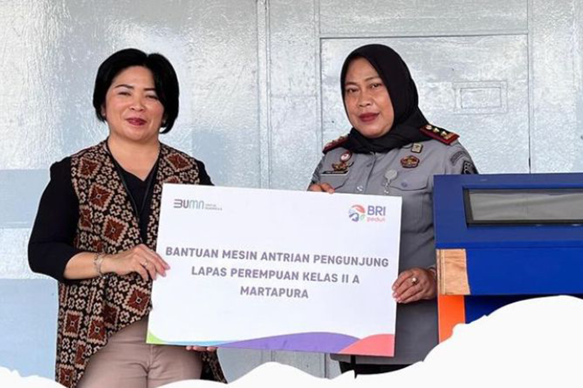 Tingkatkan Pelayanan, Lapas Perempuan Martapura Terima Bantuan Mesin Antrean Modern dari BRI