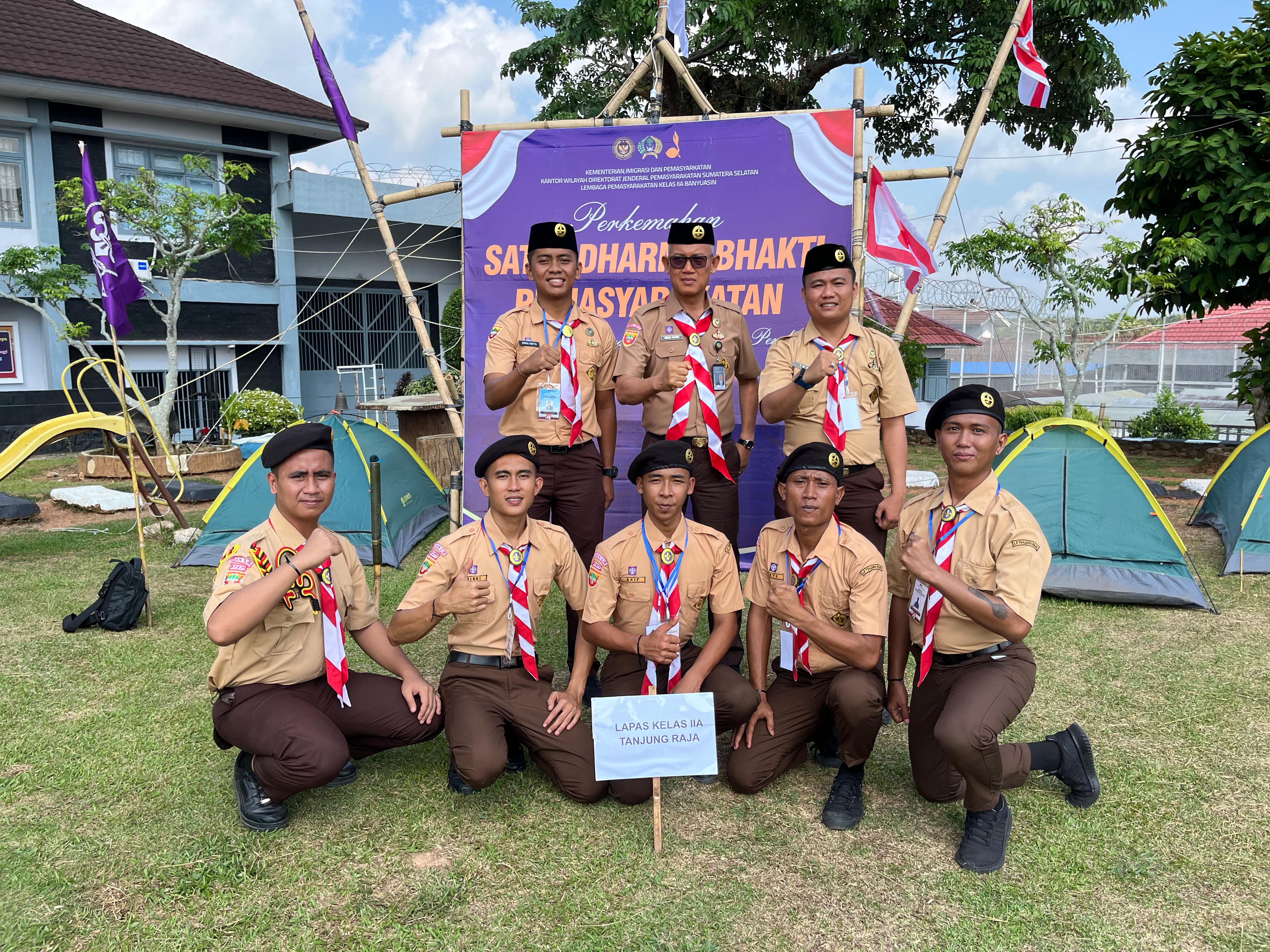 Lapas Tanjung Raja Ogan Ilir Raih Juara Tim Tergiat di Perkemahan Satya Dharma Bhakti Pemasyarakatan se-Sumsel