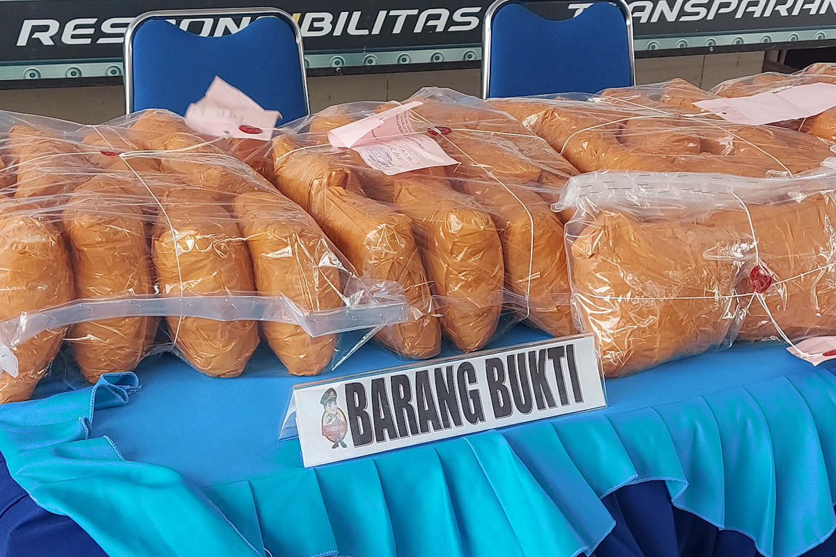 Begini Penampakan Barang Bukti 50 Kilogram Sabu-Sabu yang Diamankan Timsus Narkoba Polda Sumsel 