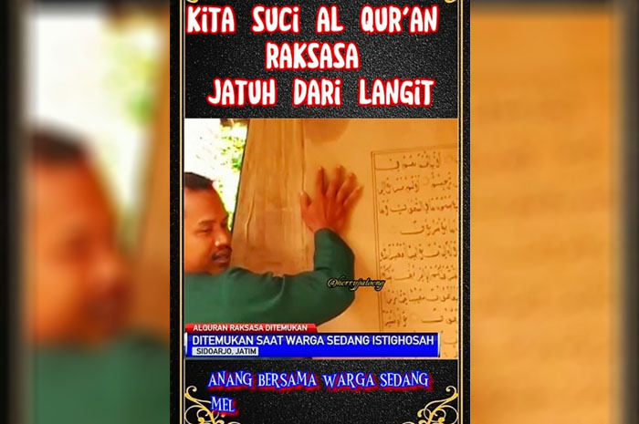 Subhanallah! Al Quran Raksasa Jatuh Dari Langit Gegerkan Warga Sidoarjo, Anang: Digunakan Untuk Syiar Islam