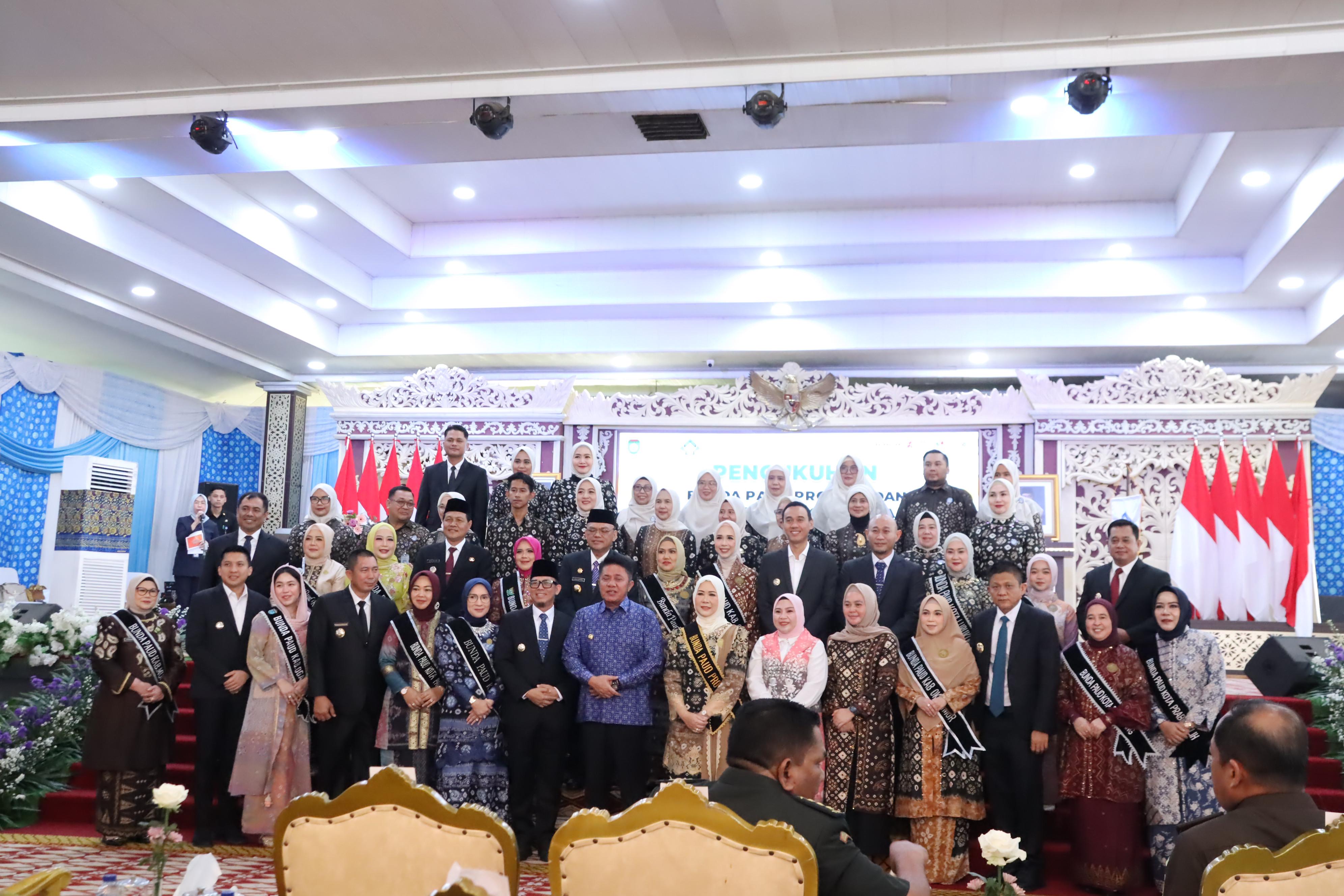 Bunda PAUD Provinsi dan Kabupaten/Kota Se-Sumsel Resmi Dikukuhkan, Dewi Sastrani Jadi Bunda PAUD Palembang