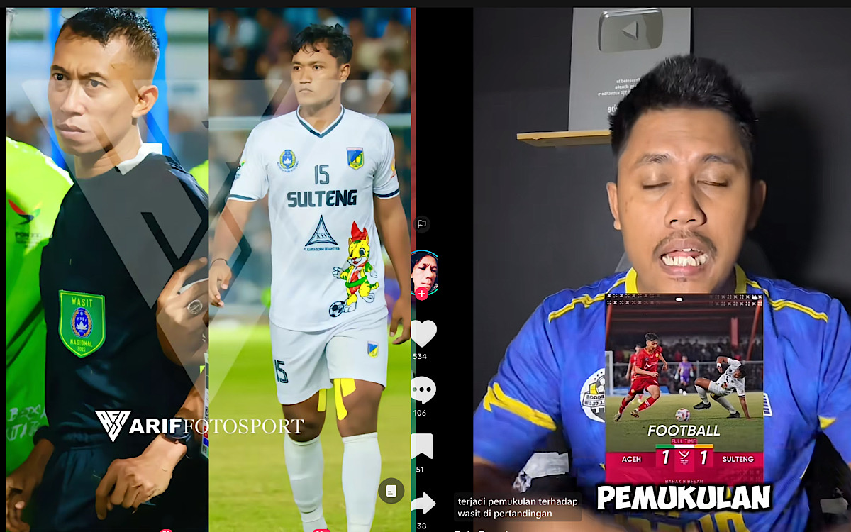 Raja Bacot Putar Video Keputusan Penalti dan Pemukulan Wasit Laga Aceh vs Sulteng, Komen Netizen Kocak Banget