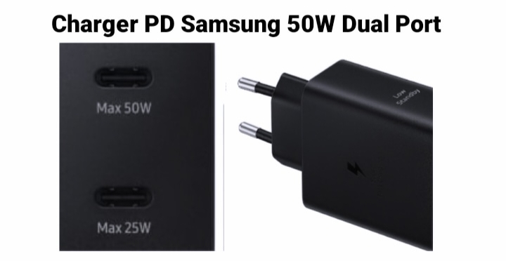 Charger PD Samsung 50W Dual Port: Solusi Cepat untuk Mengisi Daya Dua Gadget Sekaligus, Segini Harganya! 