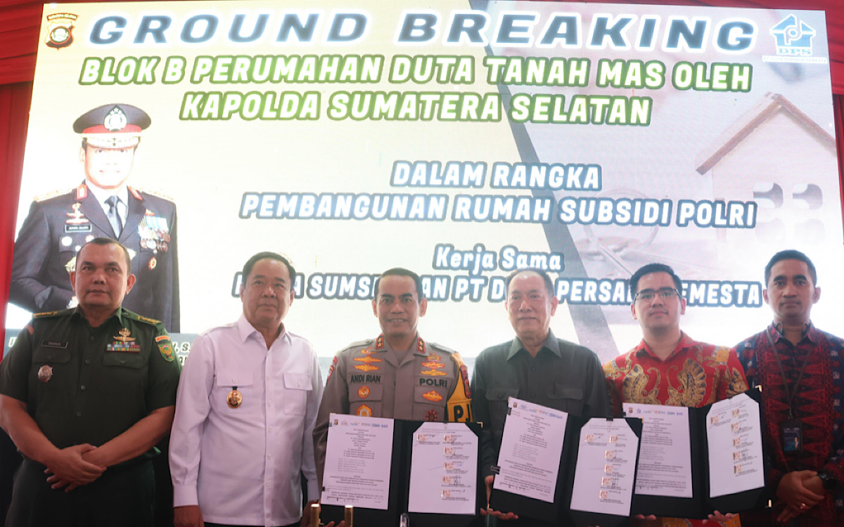 Wagub Sumsel Cik Ujang Groundbreaking Pembangunan Rumah Subsidi Layak Huni Bagi Pegawai dan Polri 