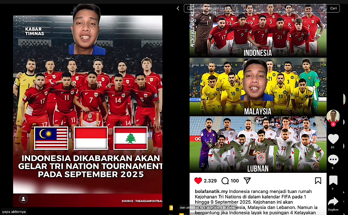 PSSI Gelar Mini Turnamen Timnas Indonesia vs Malaysia dan Lebanon Bertajuk Tri Nations Tournament