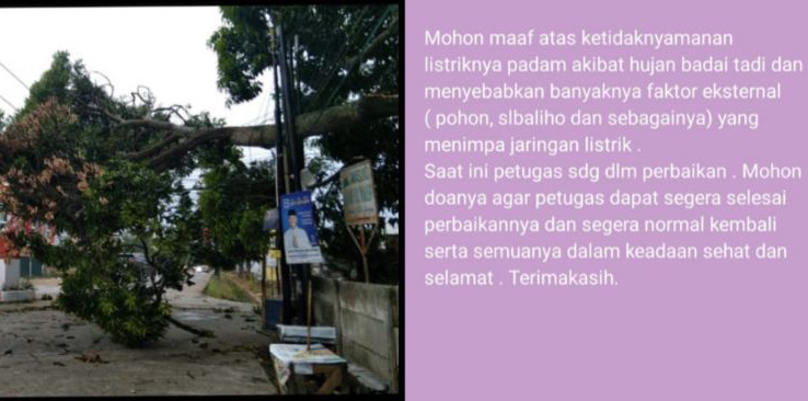 Beberapa Wilayah di Kota Palembang Gelap Gulita, Ini Penjelasan PLN