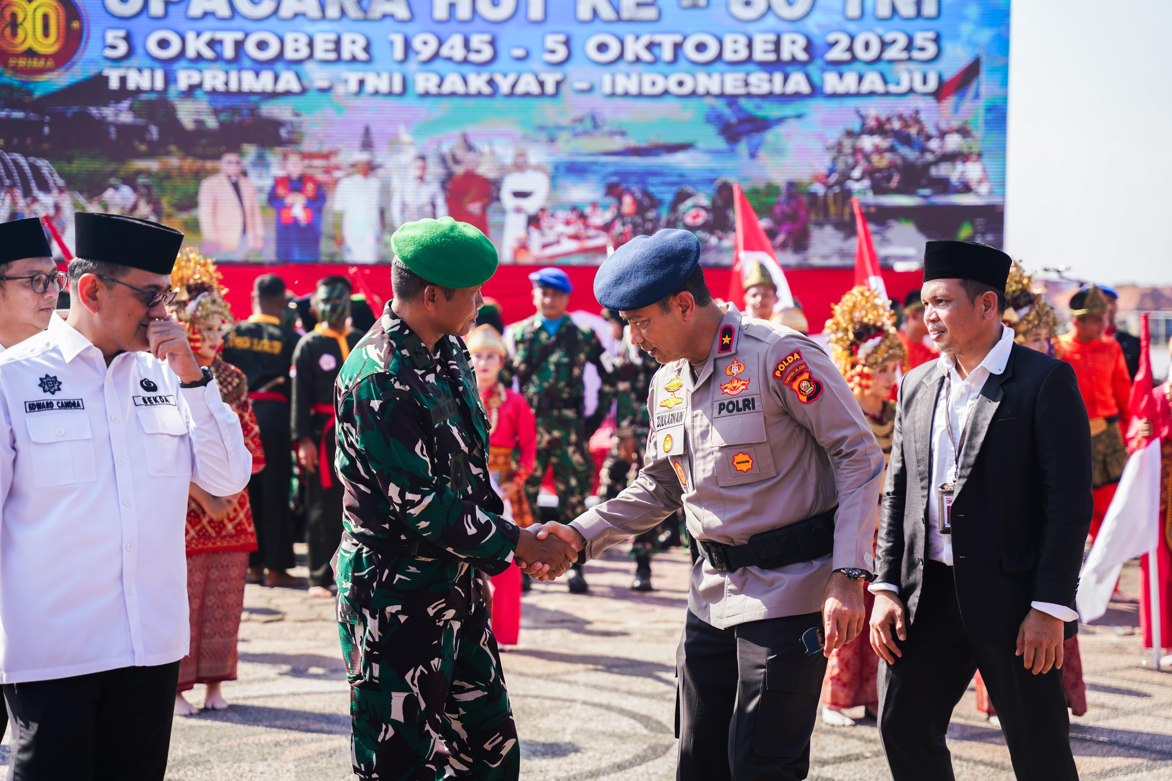 HUT TNI ke-80, Polda Sumsel Tegaskan Komitmen Jaga Keamanan dan Keutuhan NKRI