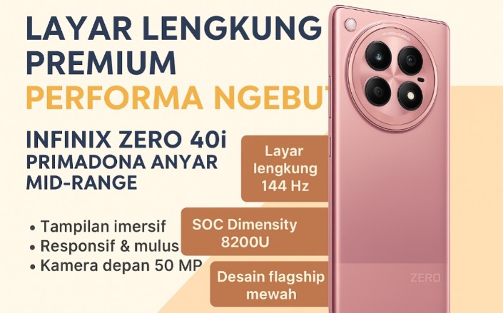 Layar Lengkung Premium dan Performa Ngebut, Infinix Zero 40 Primadona Ponsel Kelas Mid-Range