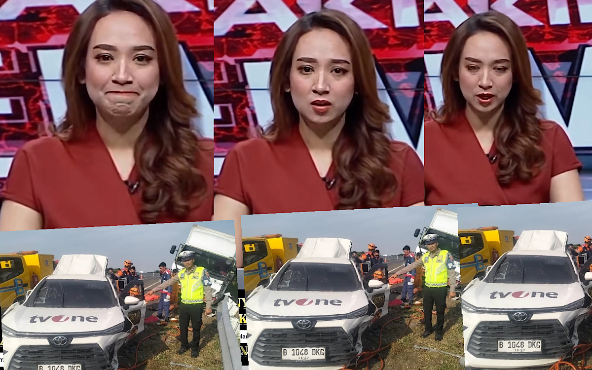 Terisak, Penyiar TV One Ini Kabarkan 3 Temannya Gugur Saat Tugas Liputan Ditabrak Truk di Tol Pemalang