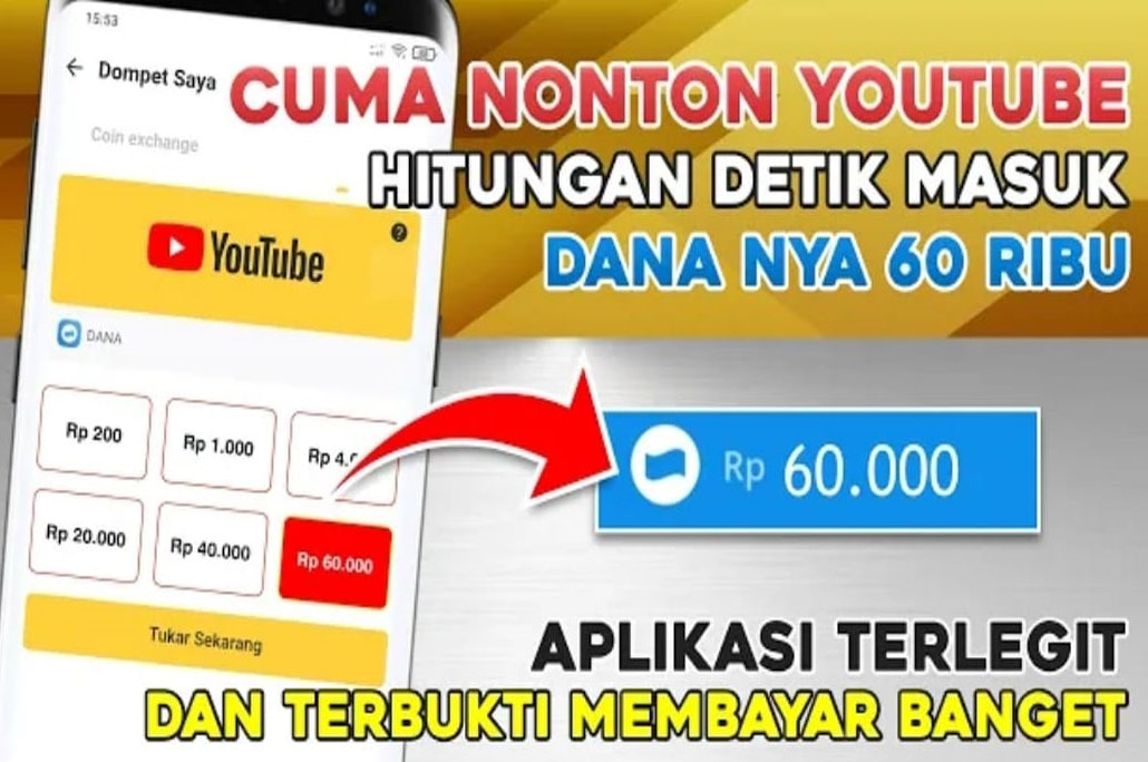 Pasti Cair! Hanya Nonton Youtube, Dalam Hitungan Detik Saldo DANA Gratis Sah Jadi Milik Kamu