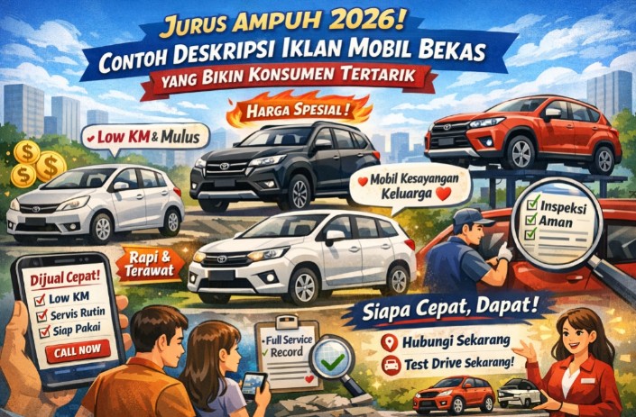 Dijamin Ampuh! Ini Kumpulan Contoh Deskripsi Iklan Mobil Bekas Bikin Konsumen Langsung Tertarik