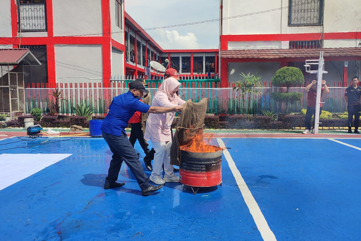 Kanwil Kemenkumham Sumsel Gelar Sosialisasi Penanggulangan Kebakaran di Lapas Kelas IIA Lubuk Linggau