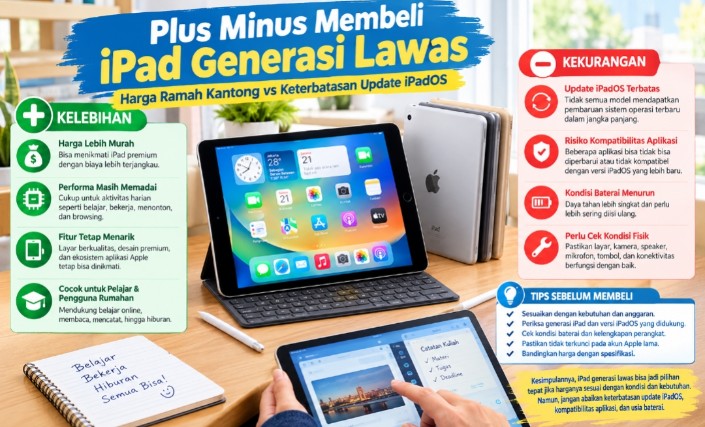 Membeli iPad Lawas: Harga Lebih Murah, tetapi Jangan Abaikan Risiko Update