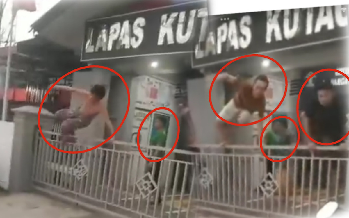 Viral, 40 Napi Lari Lompat Pagar Dari Depan Kantor Lapas Kutacane, Mereka Menolak Buka Puasa di Penjara 