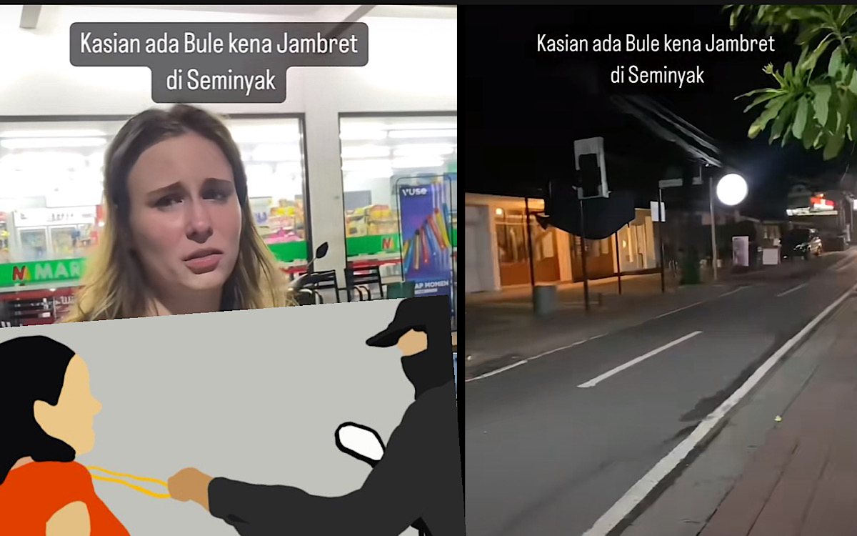 Viral Turis Wanita Menangis Sesenggukan Dijambret Handphonenya Saat Berkendara di Kawasan Seminyak Kuta Bali