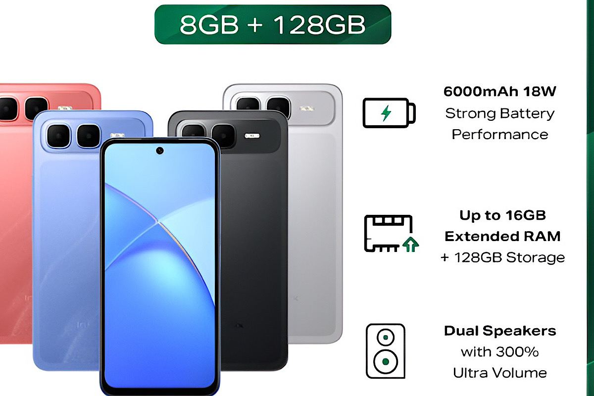 Infinix Terbest Seller Harga 1 Jutaan Sudah Dapat RAM 8 GB, Internal RAM 128 GB 